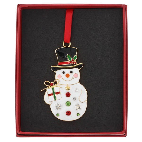 Xmas Treasures Happy Snowman Decoration