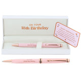 Ladies Pink 18th Birthday Pen
