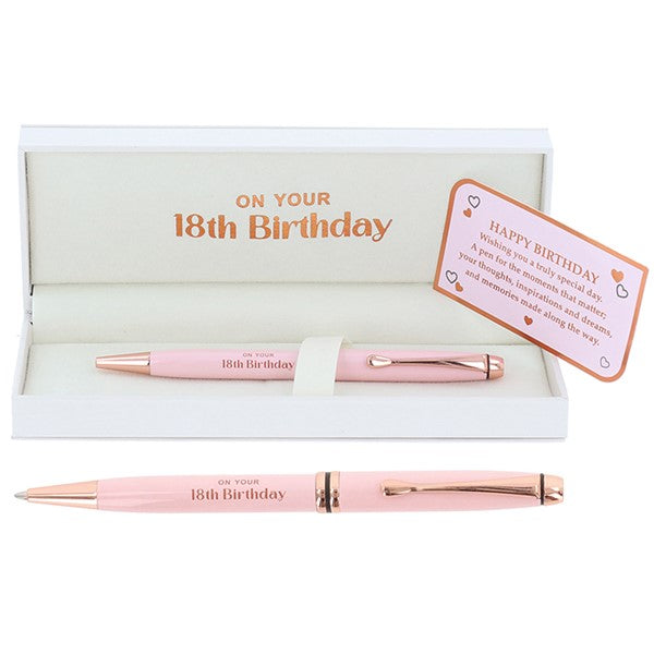 Ladies Pink 18th Birthday Pen