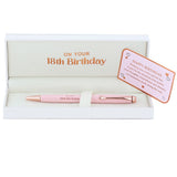 Ladies Pink 18th Birthday Pen