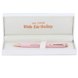 Ladies Pink 18th Birthday Pen