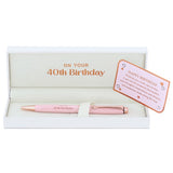 Ladies Pink 40th Birthday Pen