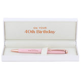 Ladies Pink 40th Birthday Pen