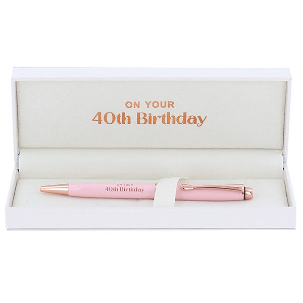 Ladies Pink 40th Birthday Pen