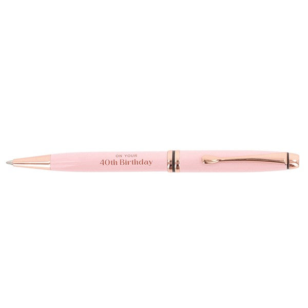 Ladies Pink 40th Birthday Pen