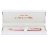 Ladies Pink 50th Birthday Pen