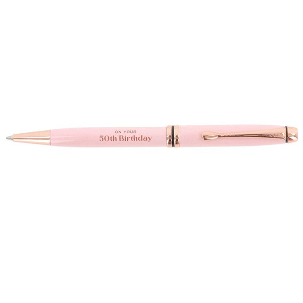 Ladies Pink 50th Birthday Pen