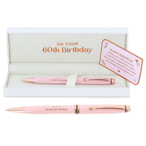 Ladies Pink 70th Birthday Pen