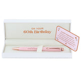 Ladies Pink 60th Birthday Pen