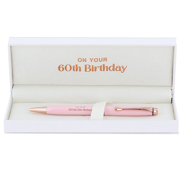 Ladies Pink 60th Birthday Pen