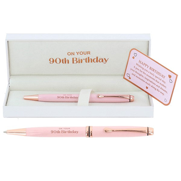 Ladies Pink 90th Birthday Pen