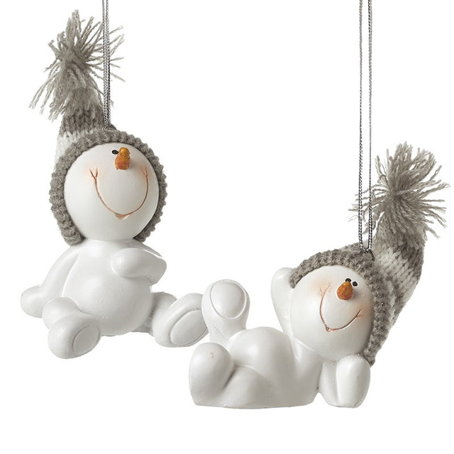 White Resin Hanging Snowman