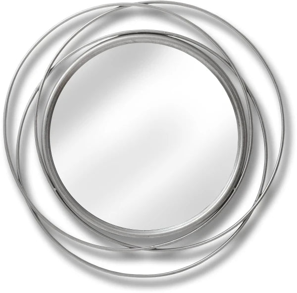 Silver Circle Wall Art Mirror