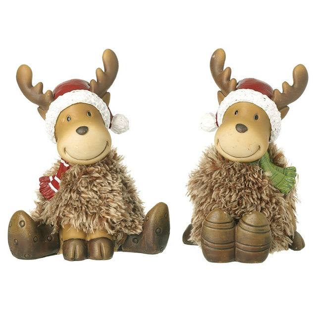 Sitting Moose With Hat
