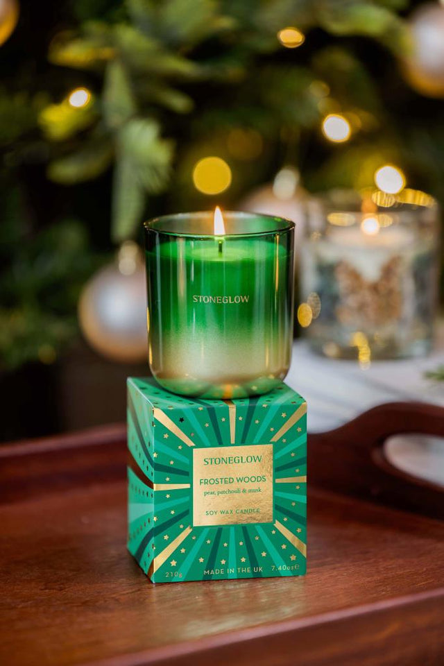 Stoneglow Frosted Woods - Pear, Patchouli & Musk Candle