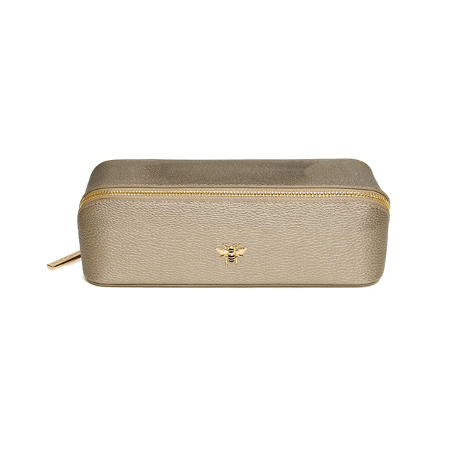 Alice Wheeler Small Train Case - Bronze