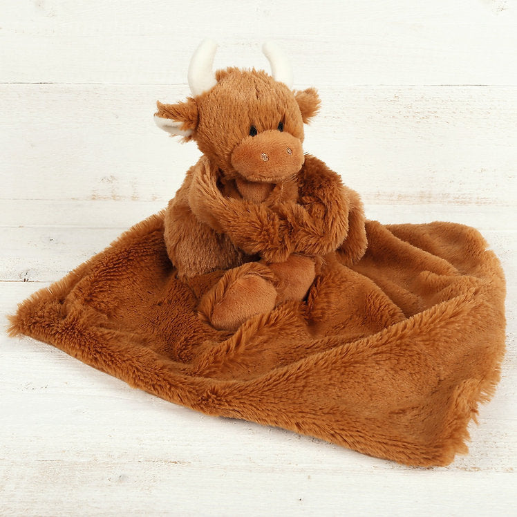 Highland Coo Toy Soother Brown