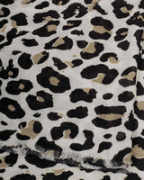 Katie Loxton Printed Scarf - Leopard - Off White/Black