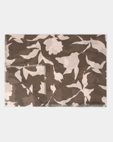 Katie Loxton Printed Scarf - Abstract Floral - Chocolate/Nude Pink