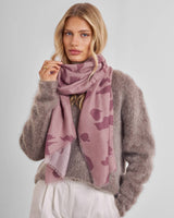 Katie Loxton Printed Scarf - Large Leopard - Light Pink/Dust