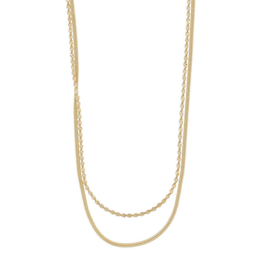 SNO Serena Double Necklace - Gold