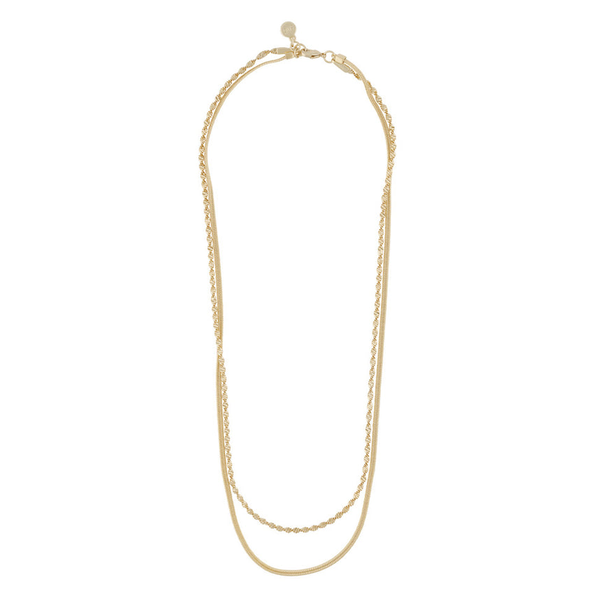 SNO Serena Double Necklace - Gold