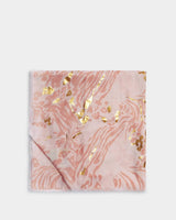 Katie Loxton Printed Foil Scarf - Animal - Dusty Pink