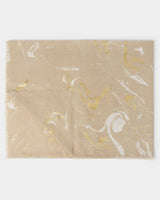 Katie Loxton Printed Foil Scarf - Marble - Light Taupe