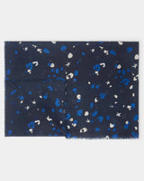 Katie Loxton Printed Foil Scarf - Confetti Star - Navy