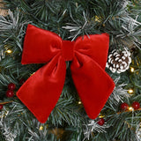 Red Velvet Bow With Clip 14 x 16cm