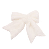 White Fluffy Bow With Decoration