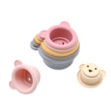 Silicone Stacking Bear Cups - Multicolour
