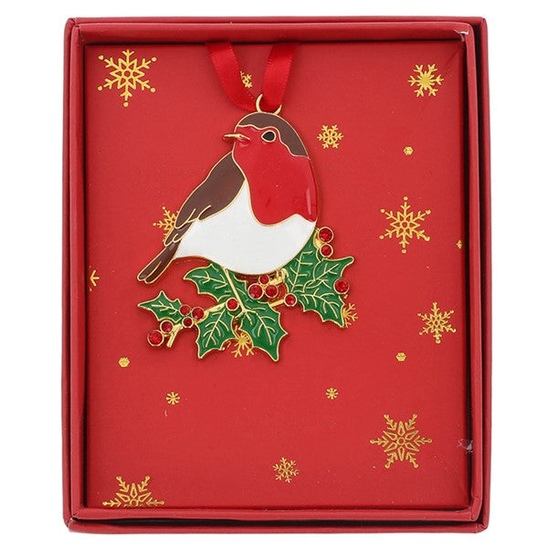 Xmas Treasures Robin On Holly