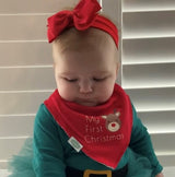 My 1st Christmas Reindeer Bib