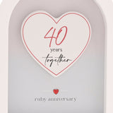 Amore Arch Plaque 18cm - 40 Years