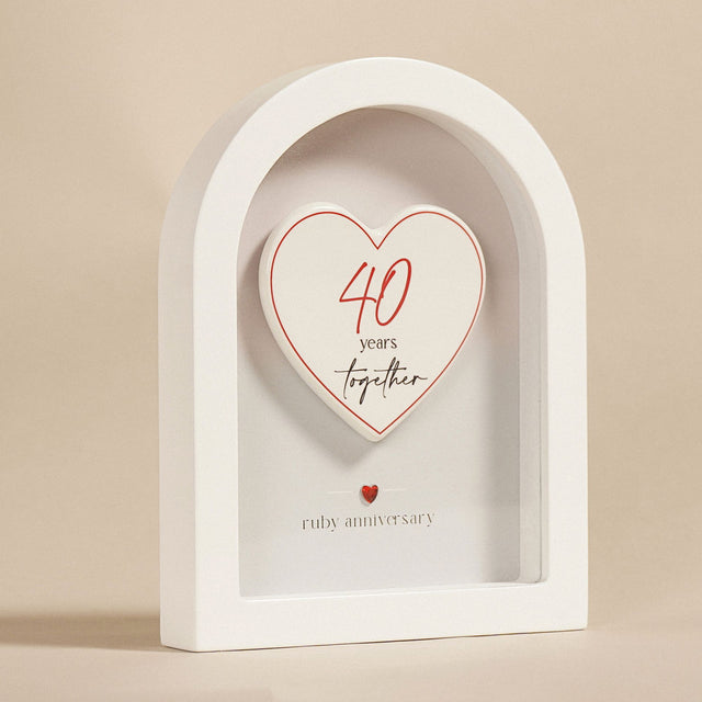 Amore Arch Plaque 18cm - 40 Years
