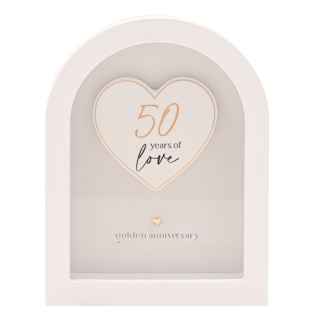 Amore Arch Plaque 18cm - 50 Years