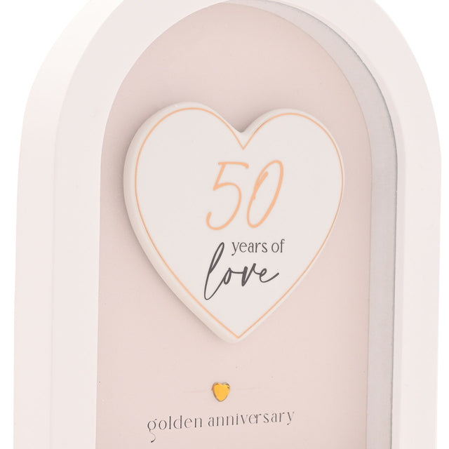 Amore Arch Plaque 18cm - 50 Years