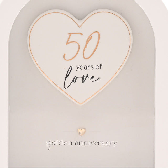 Amore Arch Plaque 18cm - 50 Years