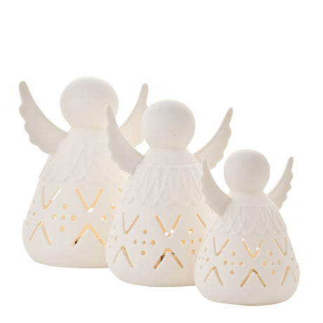 Ceramic Light up LED Angel - Small