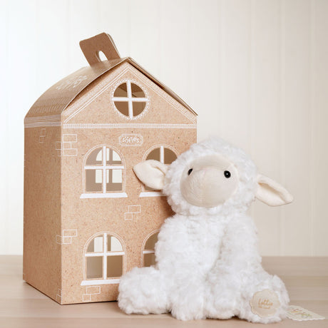 Lottie The Plush Sitting White Lamb - 22cm