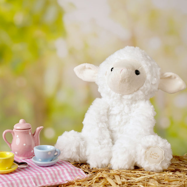 Lottie The Plush Sitting White Lamb - 22cm