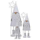 LED White Santa with Star - Medium