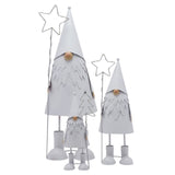 LED White Santa with Star - Large