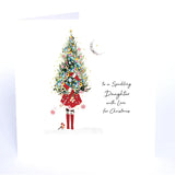 Sparkling Daughter Christmas Card