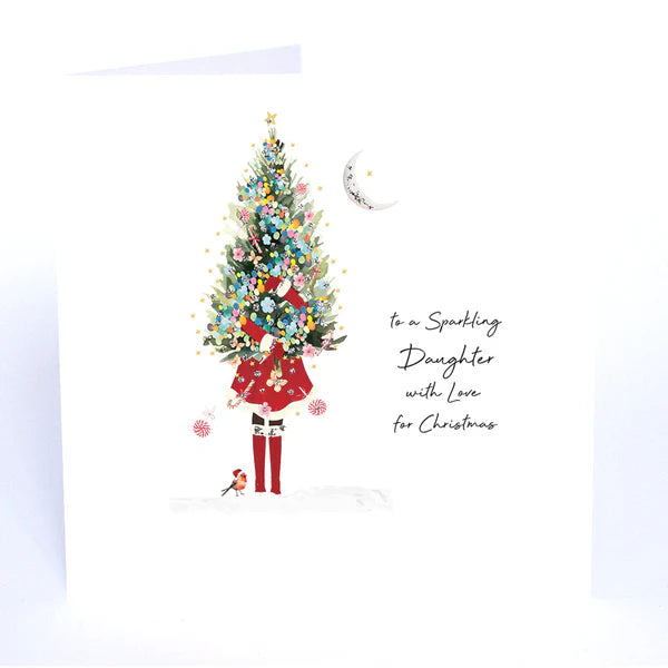 Sparkling Daughter Christmas Card