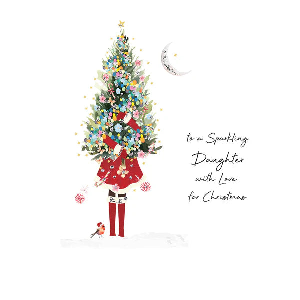 Sparkling Daughter Christmas Card