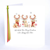 Dogs with Antlers Christmas Card