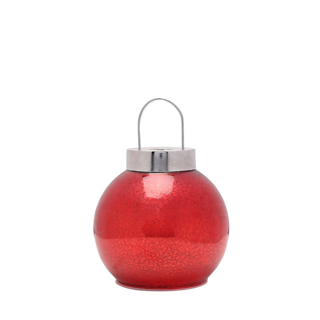 Red Mercury Glass LED Bauble 16cm