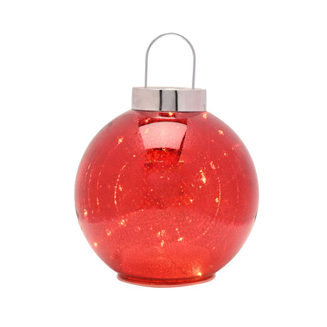 Red Mercury Glass LED Bauble 20cm